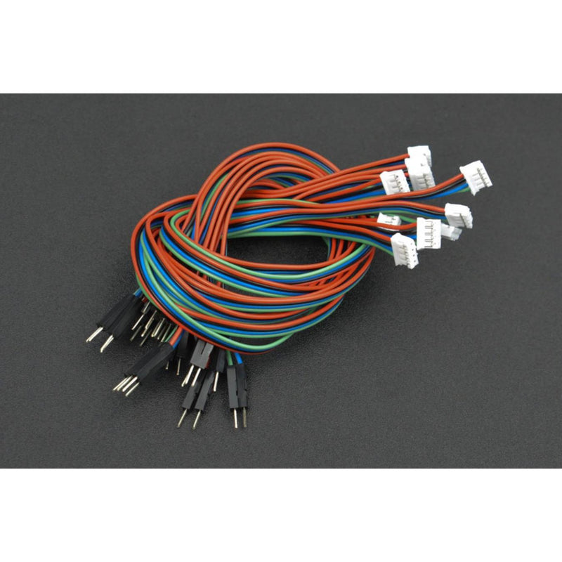 Gravity 4-Pin PH2.0 to DuPont Male Connector I2C/ UART Cable Pack (30cm)