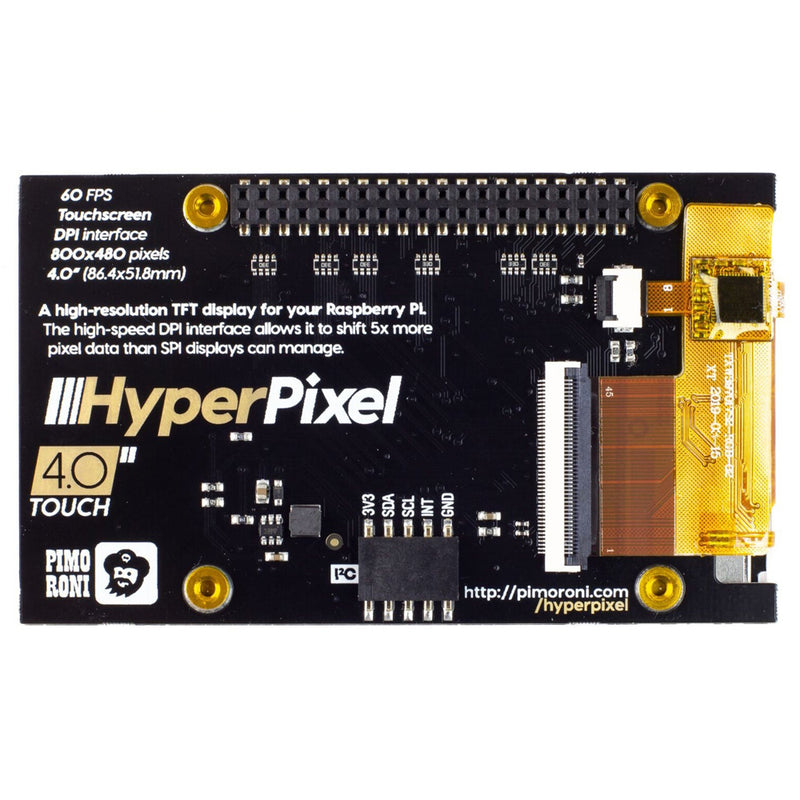 HyperPixel 4.0 Hi-Res Display for Raspberry Pi – Non-Touch