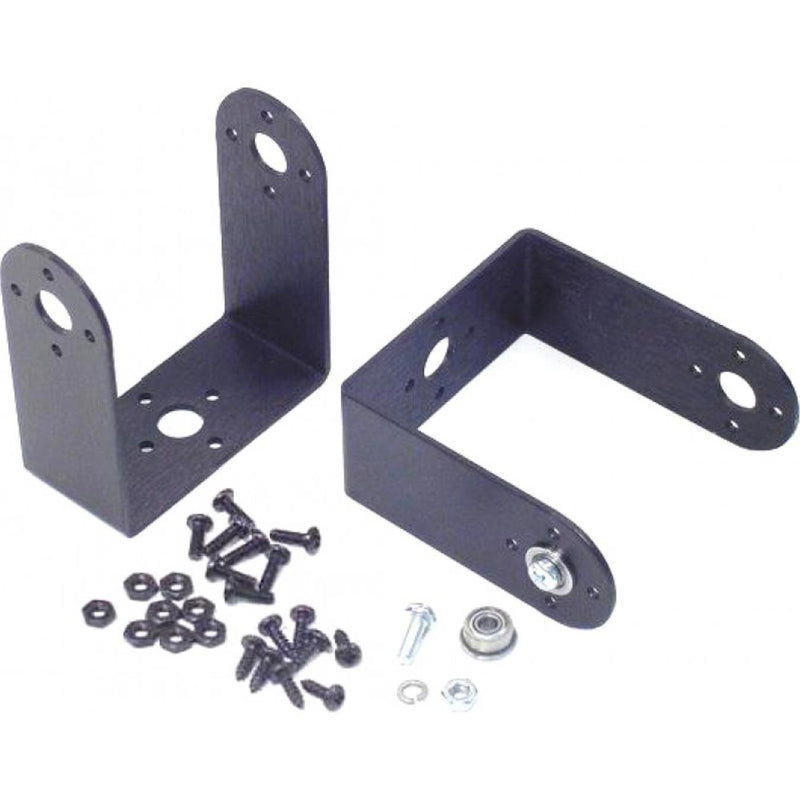 Lynxmotion Aluminum Long "C" Servo Bracket with Ball Bearings Two Pack ASB-10