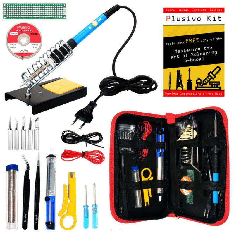 Plusivo Soldering Kit for Electronics (EU Plug)