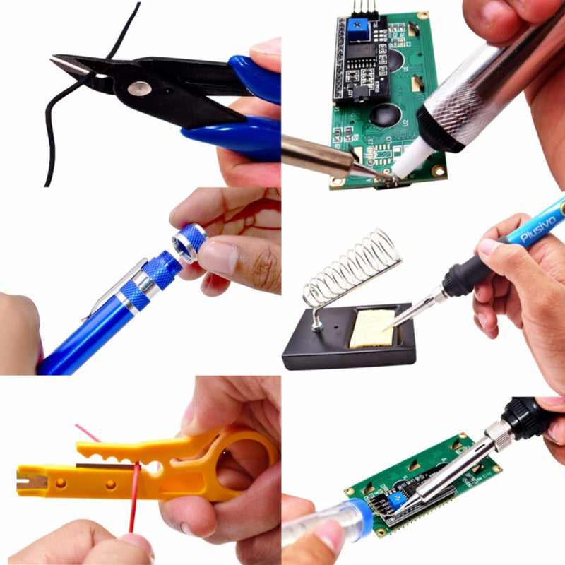 Plusivo Soldering Kit w/ Diagonal Wire Cutter (EU Plug)