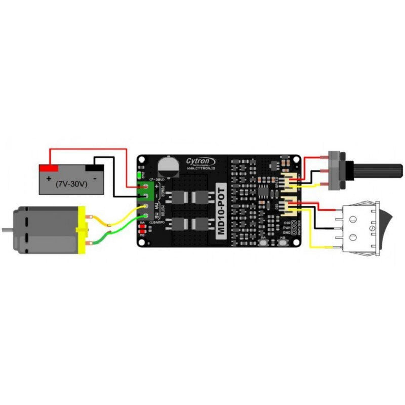 Cytron Potentiometer & Switch Control 10Amp DC Motor Driver