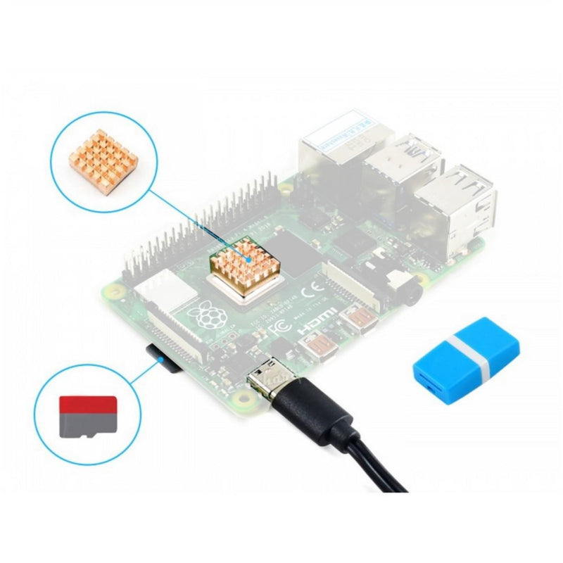 Raspberry Pi 4 Model B Starter Kit w/ Essential Parts & UK Plug w/o Raspberry Pi