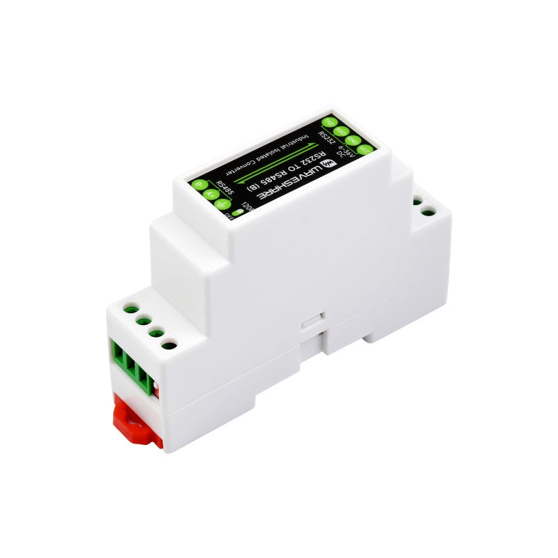 Waveshare RS232 to RS485 Converter (B), Active Digital Isolator, Rail-Mount