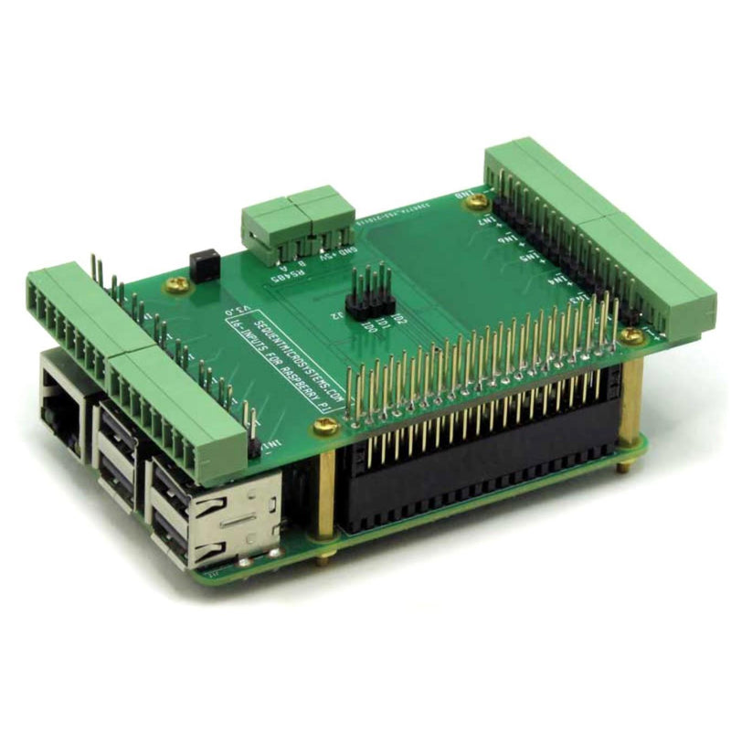Sequent Microsystems 16 Universal Inputs 8-Layer Stackable HAT for Raspberry Pi