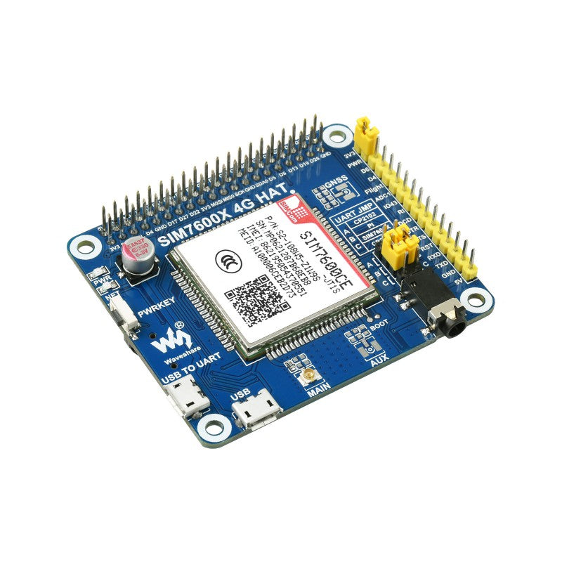 SIM7600CE-JT1S 4G HAT for RPi, 4G/3G/2G, for China