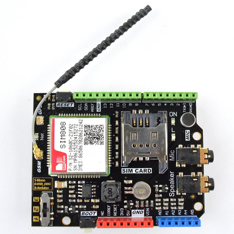 SIM808 GPS/GPRS/GSM Arduino Shield