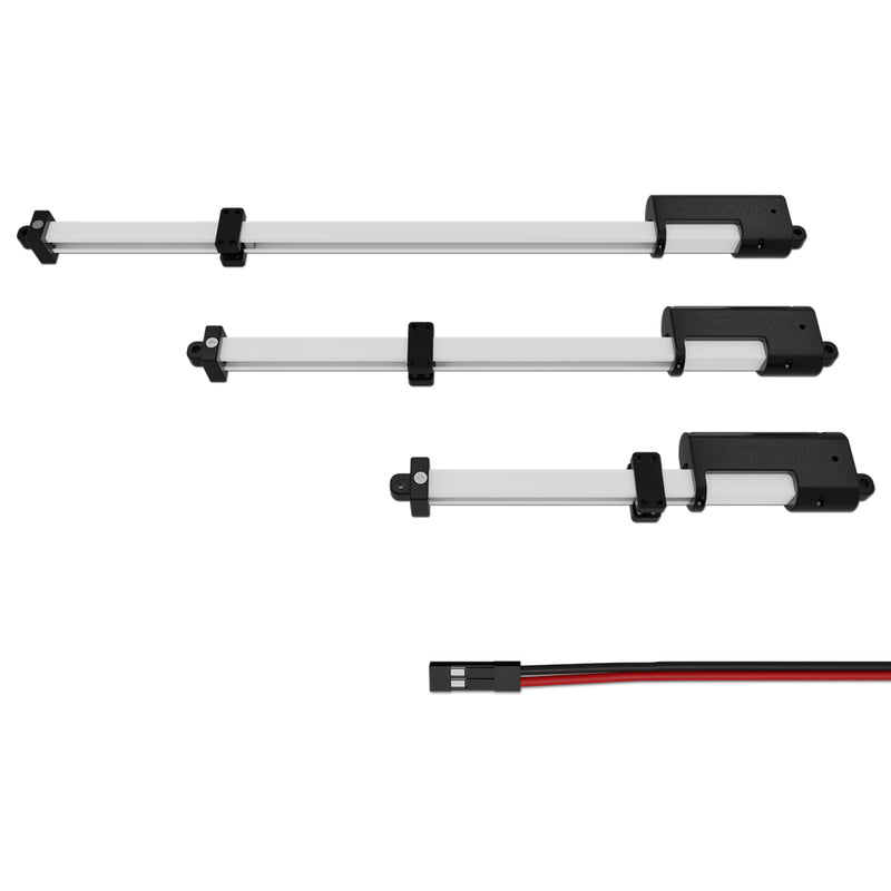 T16 Mini Linear Actuator, 100mm, 256:1, 12V w/ Limit Switches